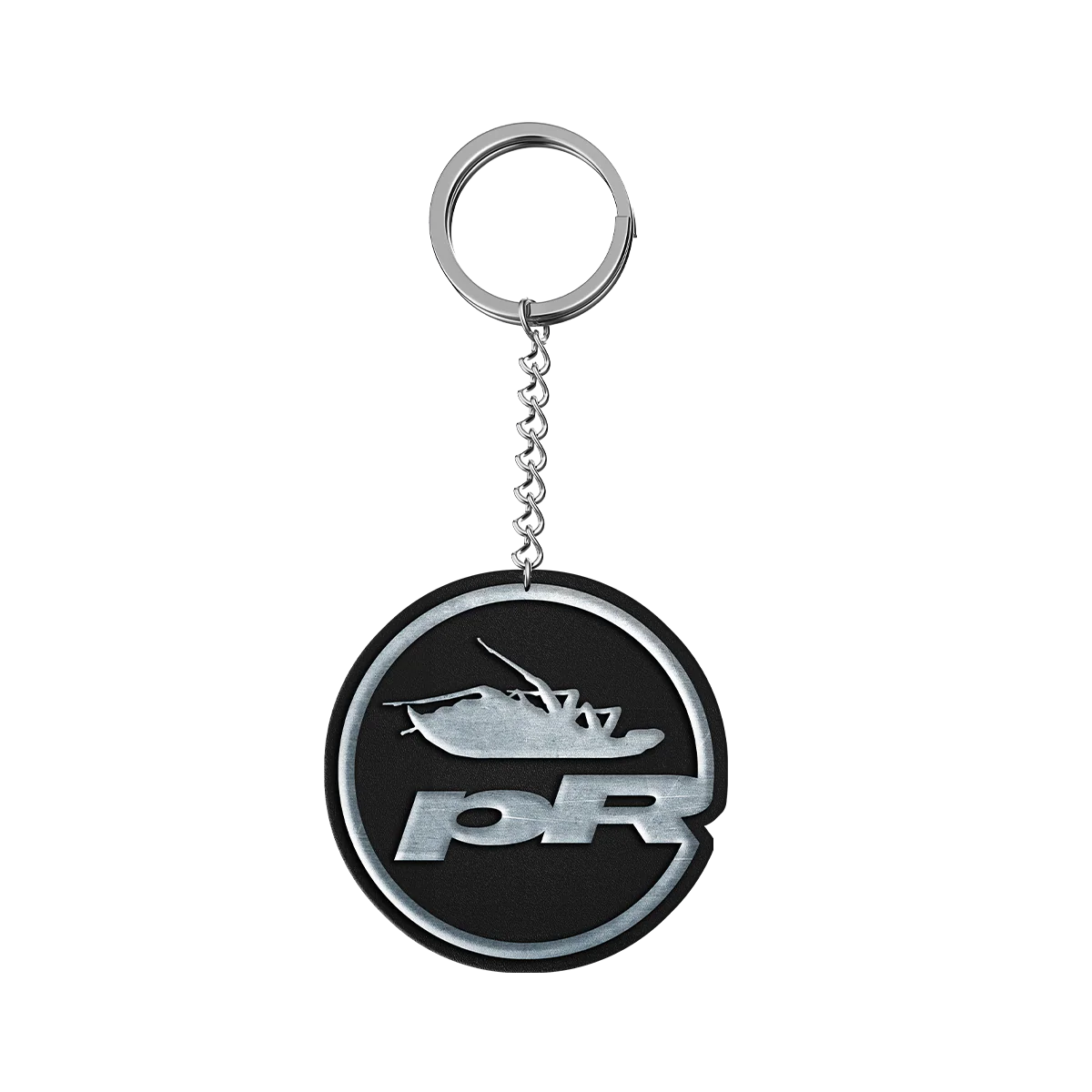 Pr Key Chain PR Round Logo Keychain (Black/Silver) - Papa Roach